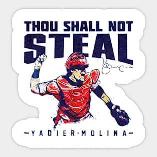 Yadier Molina Thou Shall Not Steal Sticker